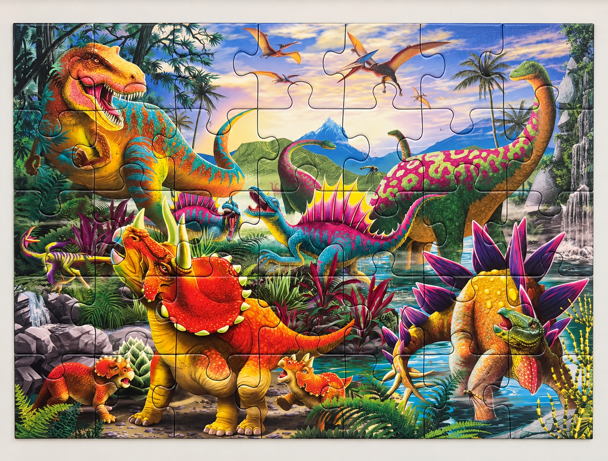 T Rex Terror 35pce Jigsaw Puzzle