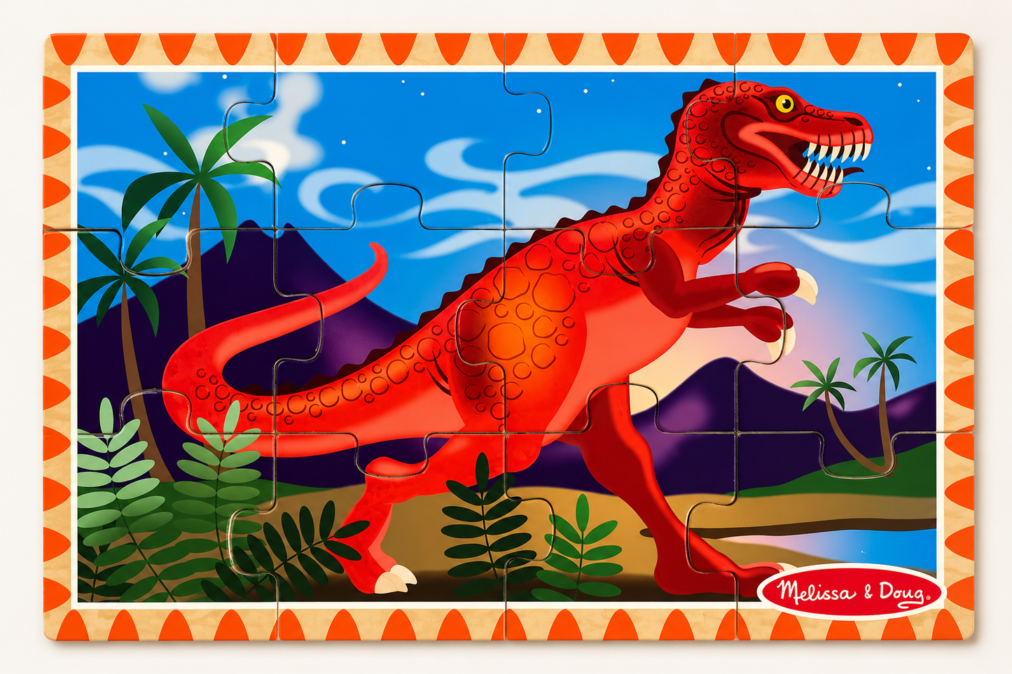 4 Pce Wooden Dinosaur Puzzles