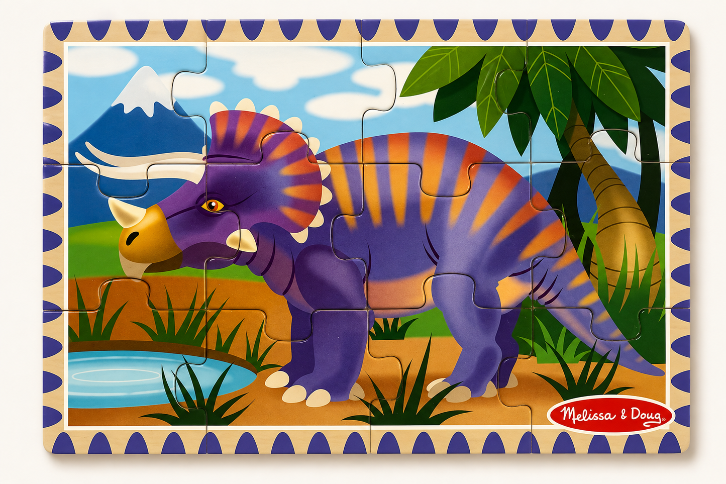 4 Pce Wooden Dinosaur Puzzles
