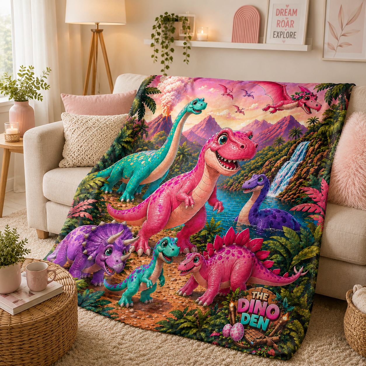 Dinosaur Blanket - Girl