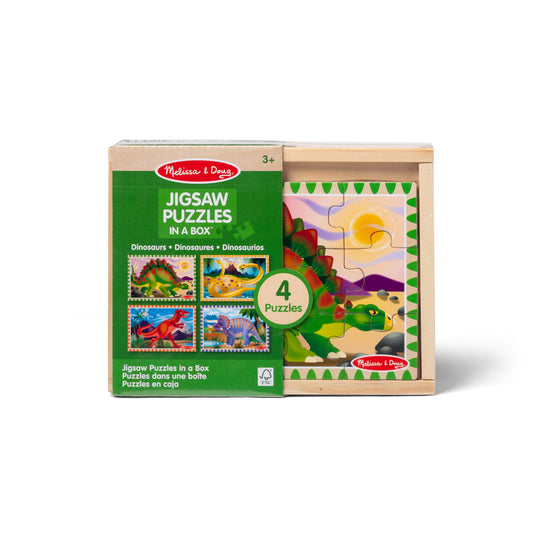 4 x 12 Piece Wooden Dinosaur Puzzles