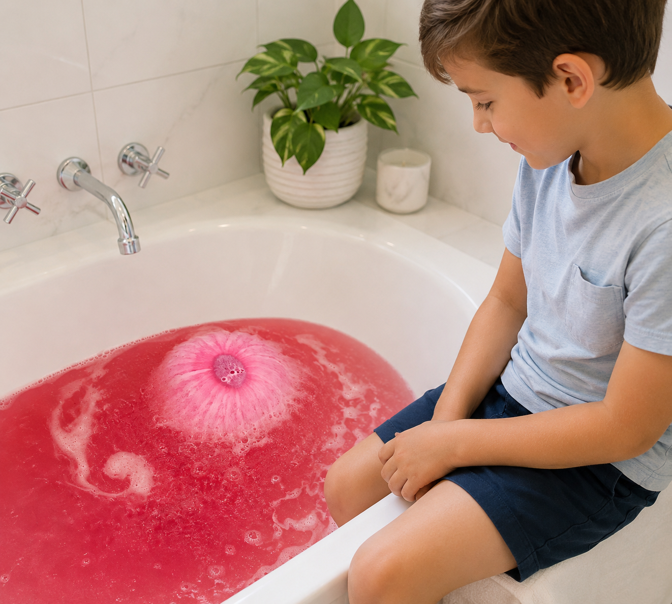 Bath Bomb Set with Dinosaur Toy