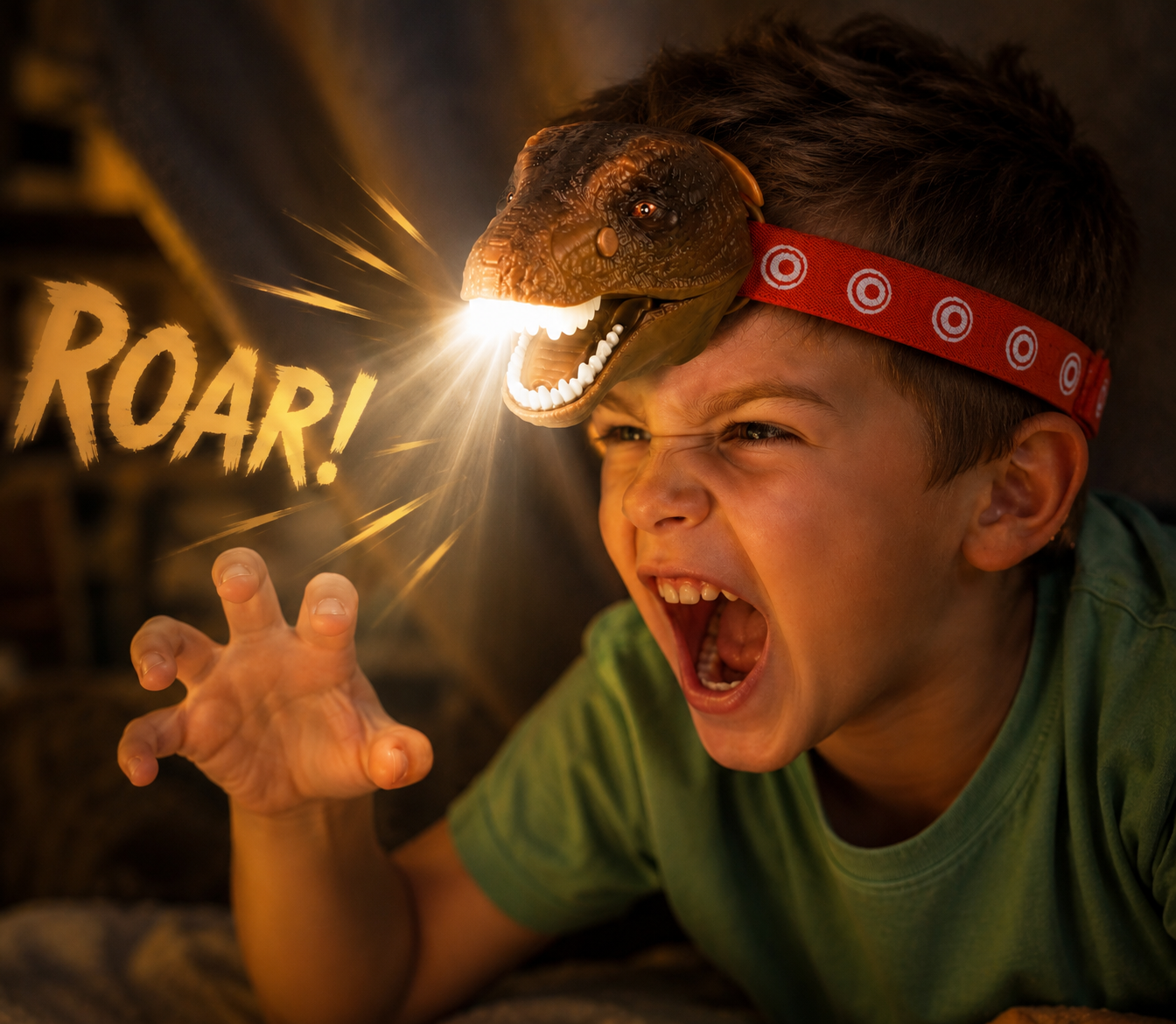 T Rex Roaring Head Torch