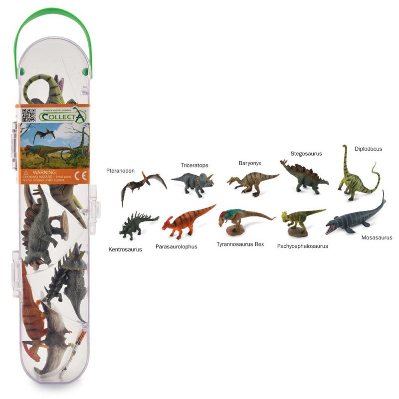 10 Piece Mini Dinosaur Tube Sets (CollectA)
