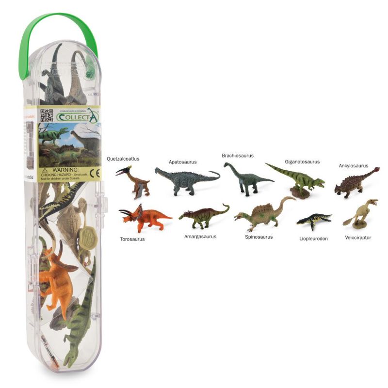 10 Piece Mini Dinosaur Tube Sets (CollectA)