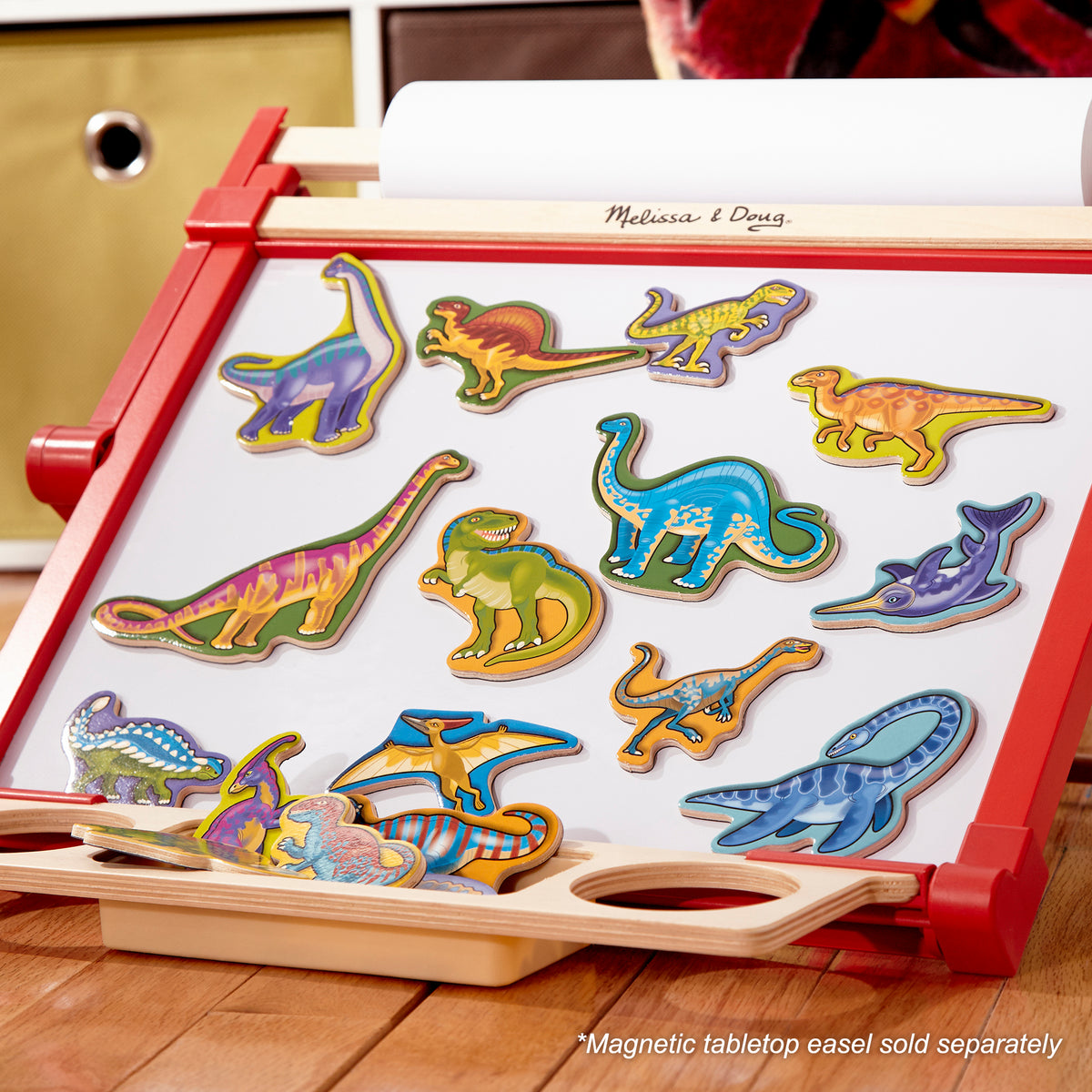 20 Pce Wooden Dinosaur Magnets